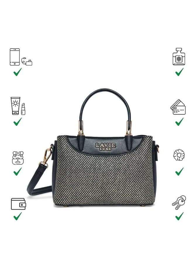 Lavie  Luxe Women's Glam Bella 3 Comparment Extra Small (Black) for Women | Best Price UAE